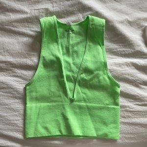 BARELY WORN Urban Outfitters RIBBED CROPPED HALTER